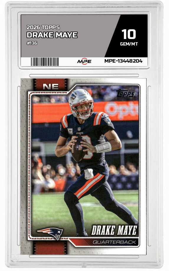 2026 TOPPS #136 DRAKE MAYE MPE 10 GEM/MT — graded card auctioned from the MPE vault