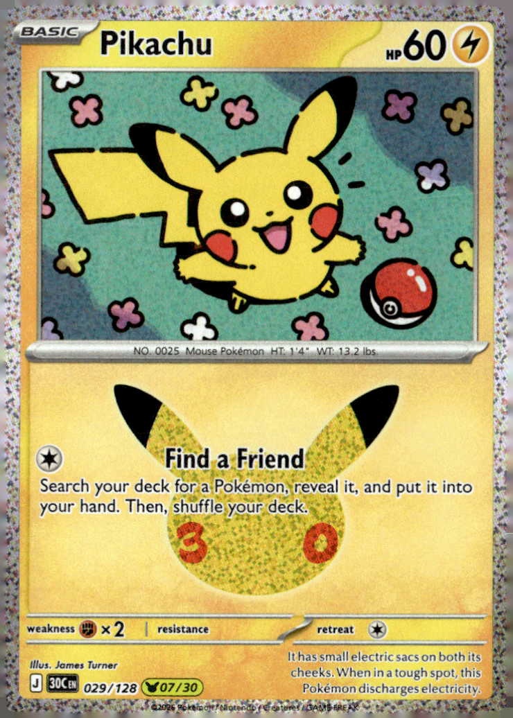 2026 Pokemon 30C En Pikachu graded slab