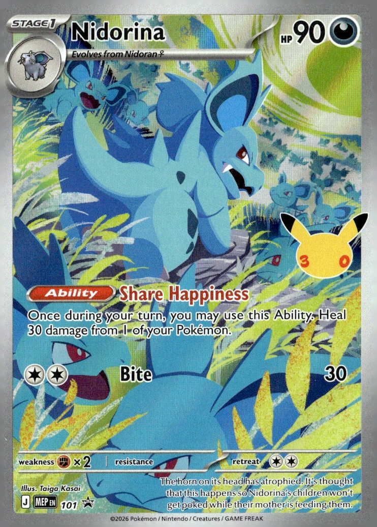 2026 Pokemon 30C En Nidorina graded slab