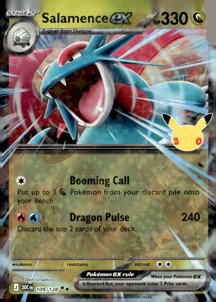 2026 Pokemon 30C En Salamence Ex graded slab