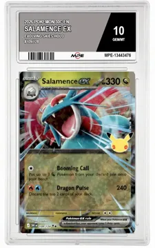 2026 POKEMON 30C EN EVOLVING SKIES-HOLO #109/128 SALAMENCE EX MPE 10 GEM/MT — graded card up for auction