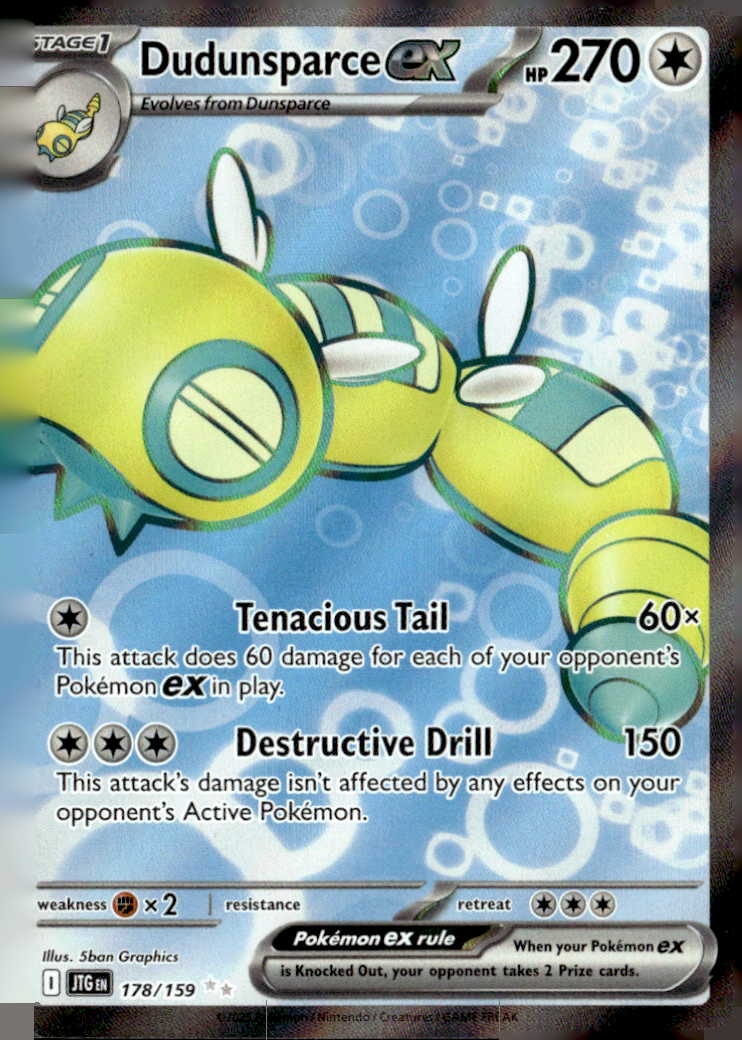 2025 Pokemon Jtg En Dudunsparce Ex graded slab