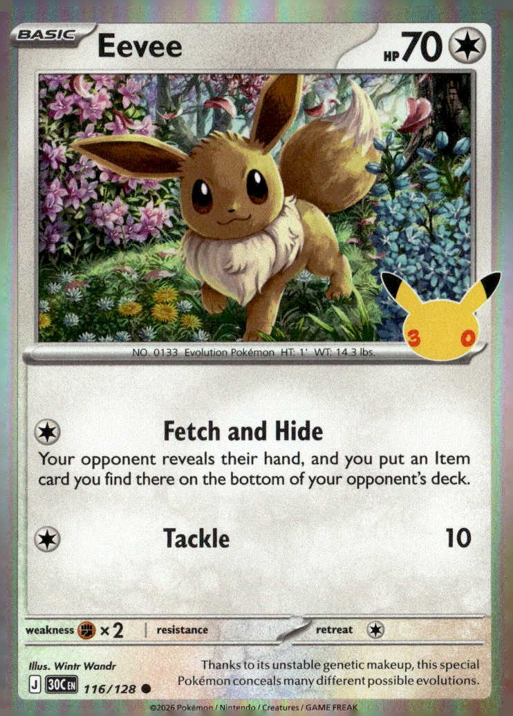 2026 Pokemon 30C En Eevee graded slab