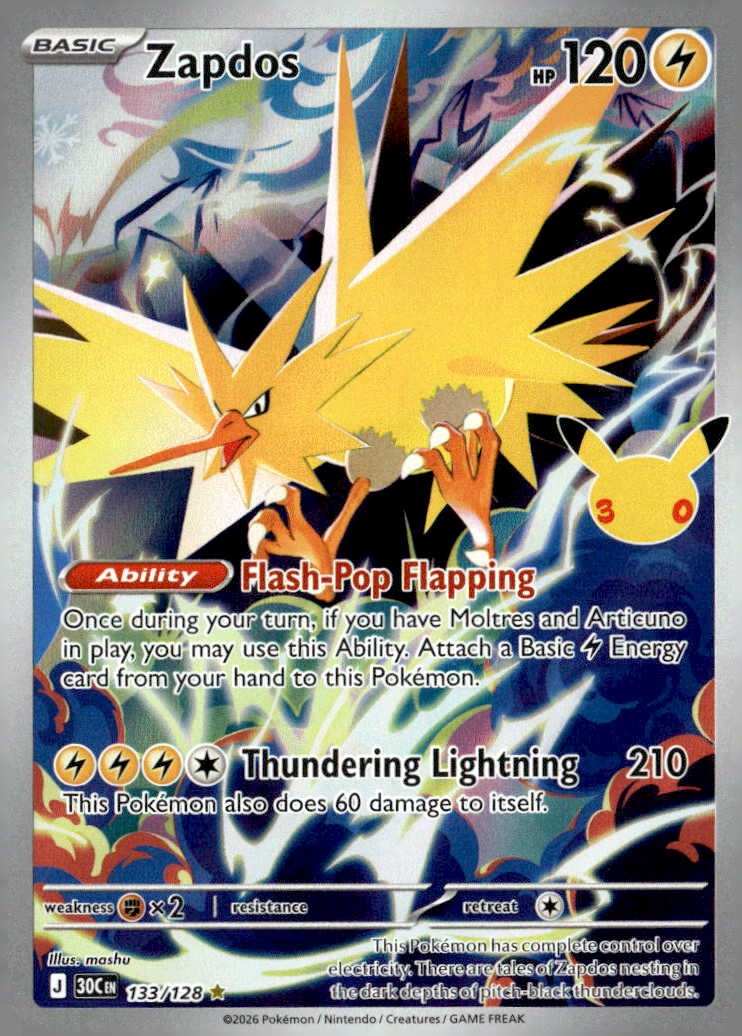 2026 Pokemon 30C En Zapdos graded slab