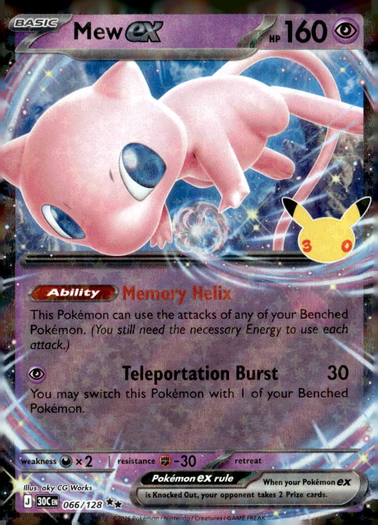 2026 Pokemon 30C En Mew Ex graded slab