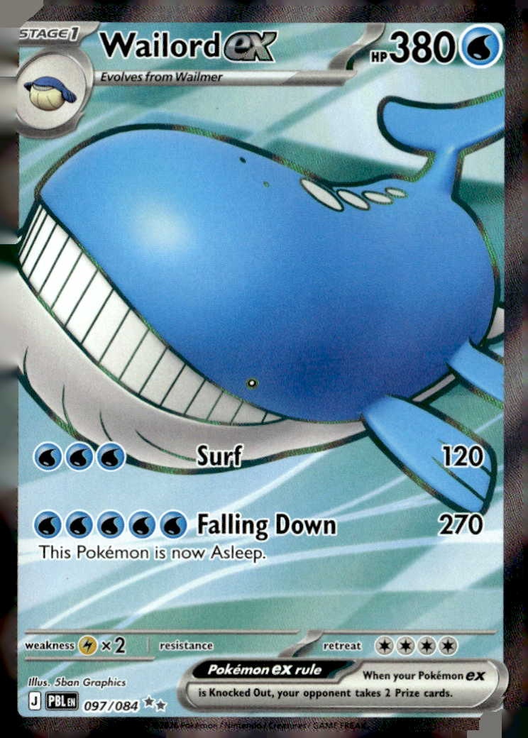 2026 Pokemon Pbl Wailord Ex graded slab