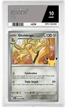 2026 POKEMON 30C EN HOLO #108/128 GHOLDENGO MPE 10 GEM/MT — graded card up for auction