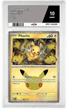 2026 POKEMON 30C EN HOLO #041/128 PIKACHU MPE 10 GEM/MT — graded card up for auction