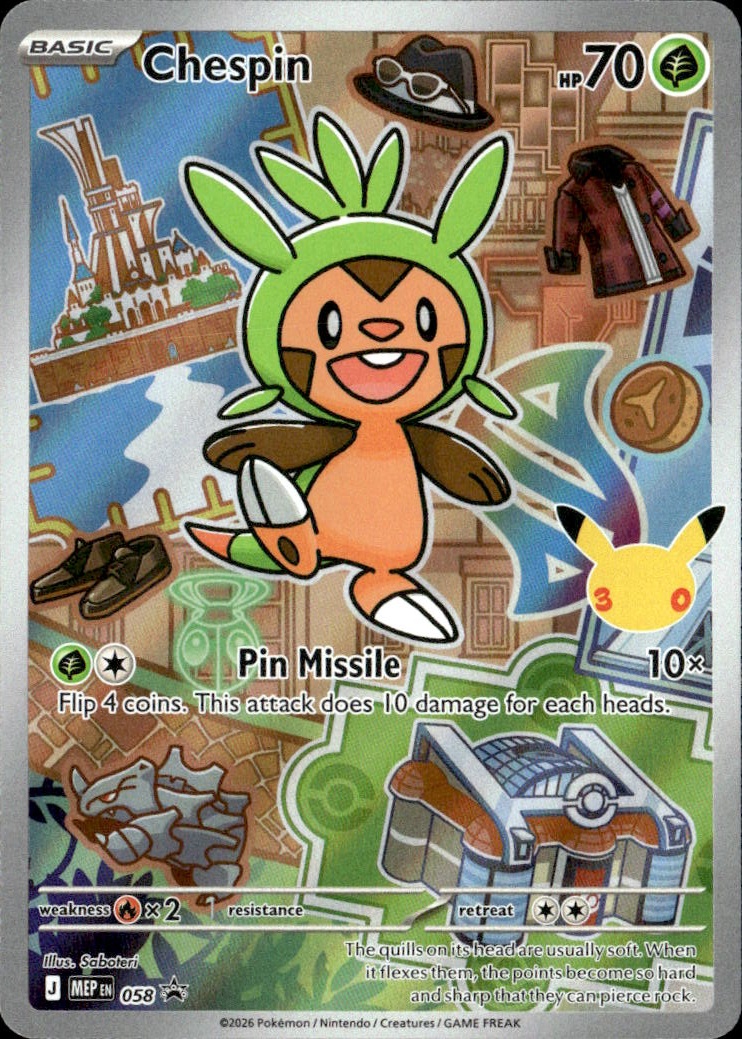 2026 Pokemon Mep En Chespin graded slab