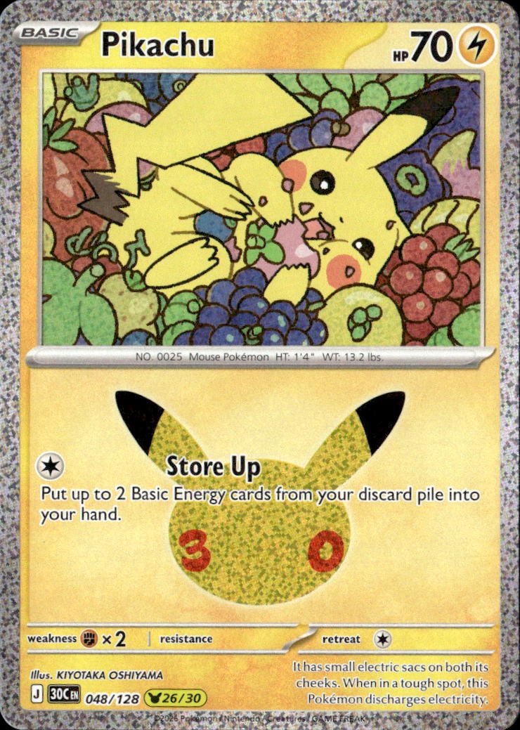 2026 Pokemon 30C En Pikachu graded slab