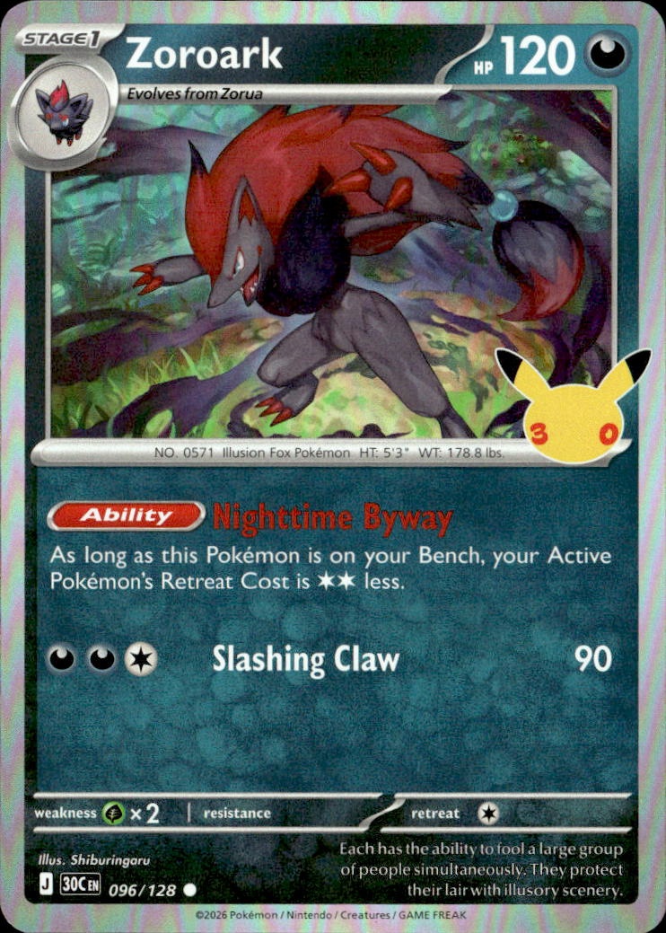 2026 Pokemon 30C En Zoroark graded slab