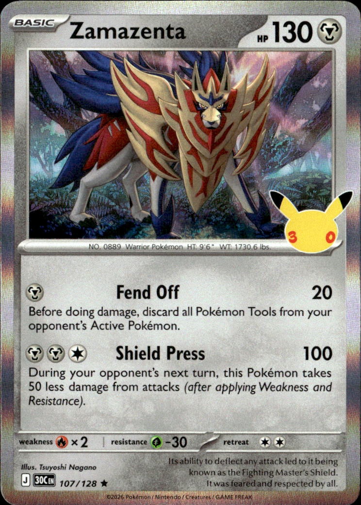 2026 Pokemon 30C En Zamazenta graded slab