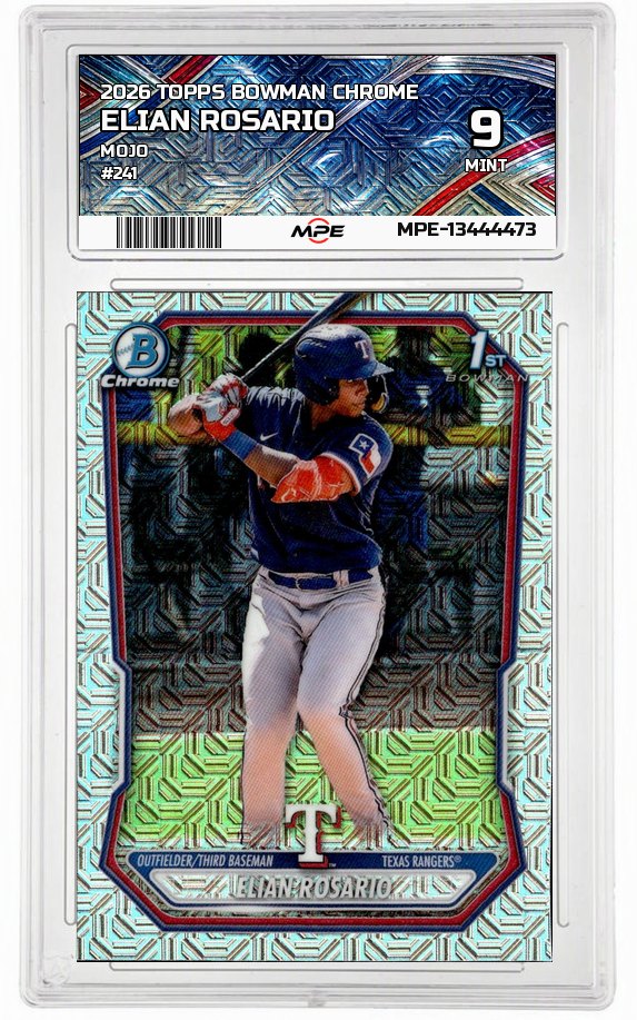 2026 TOPPS BOWMAN CHROME MOJO #241 ELIAN ROSARIO MPE 9 MINT — graded card auctioned from the MPE vault
