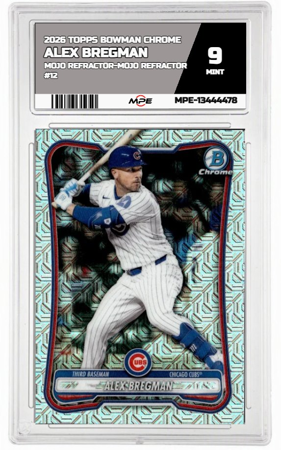 2026 TOPPS BOWMAN CHROME MOJO REFRACTOR-MOJO REFRACTOR #12 ALEX BREGMAN MPE 9 MINT — graded card auctioned from the MPE vault