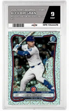 2026 TOPPS BOWMAN CHROME MOJO REFRACTOR-MOJO REFRACTOR #12 ALEX BREGMAN MPE 9 MINT — graded card up for auction