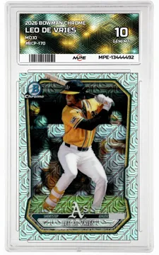 2026 BOWMAN CHROME MOJO #BCP-170 LEO DE VRIES MPE 10 GEM/MT — graded card up for auction