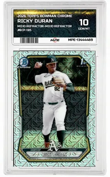 2026 TOPPS BOWMAN CHROME MOJO REFRACTOR-MOJO REFRACTOR #BCP-185 RICKY DURAN MPE 10 GEM/MT — graded card up for auction