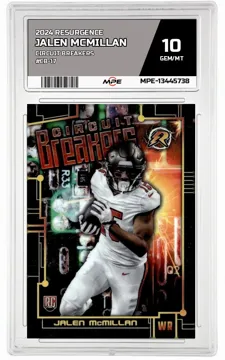 2024 RESURGENCE CIRCUIT BREAKERS #CB-17 JALEN MCMILLAN MPE 10 GEM/MT — graded card up for auction