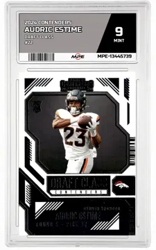 2024 CONTENDERS DRAFT CLASS #22 AUDRIC ESTIME MPE 9 MINT — graded card up for auction