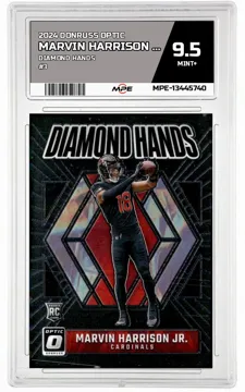 2024 DONRUSS OPTIC Diamond Hands #3 MARVIN HARRISON JR. MPE 9.5 MINT+ — graded card up for auction