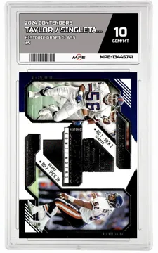 2024 CONTENDERS HISTORIC DRAFT CLASS #5 TAYLOR / SINGLETARY MPE 10 GEM/MT — graded card up for auction