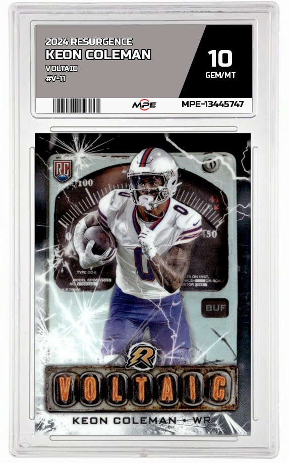 2024 RESURGENCE VOLTAIC #V-11 KEON COLEMAN MPE 10 GEM/MT — graded card auctioned from the MPE vault