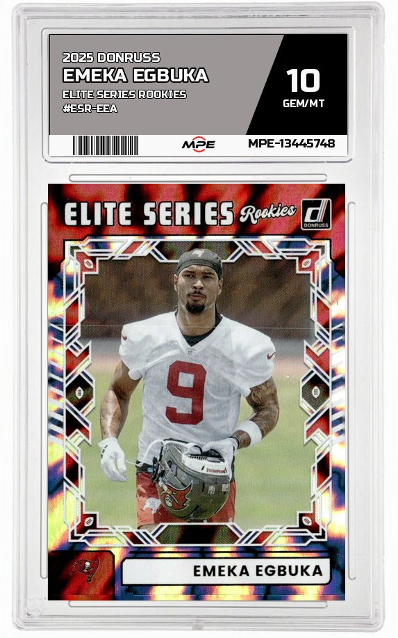 2025 DONRUSS ELITE SERIES ROOKIES #ESR-EEA EMEKA EGBUKA MPE 10 GEM/MT — graded card auctioned from the MPE vault