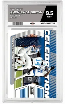 2025 SCORE CELEBRATION #C-AST AMON-RA ST. BROWN MPE 9.5 MINT+ — graded card up for auction