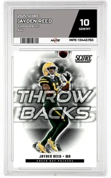 2025 SCORE THROW BACKS #24 JAYDEN REED MPE 10 GEM/MT — graded card up for auction