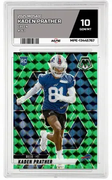 2025 MOSAIC GREEN #343 KADEN PRATHER MPE 10 GEM/MT — graded card up for auction