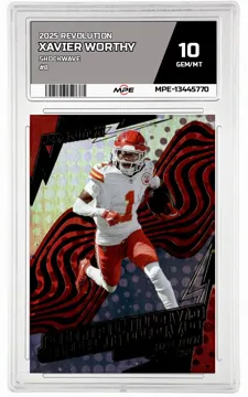 2025 REVOLUTION SHOCKWAVE #8 XAVIER WORTHY MPE 10 GEM/MT — graded card up for auction