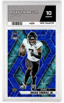 2025 MOSAIC BLUE SCOPE #108 BRIAN THOMAS JR. MPE 10 GEM/MT — graded card up for auction
