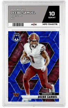 2025 MOSAIC BLUE SCOPE #44 DEEBO SAMUEL MPE 10 GEM/MT — graded card up for auction