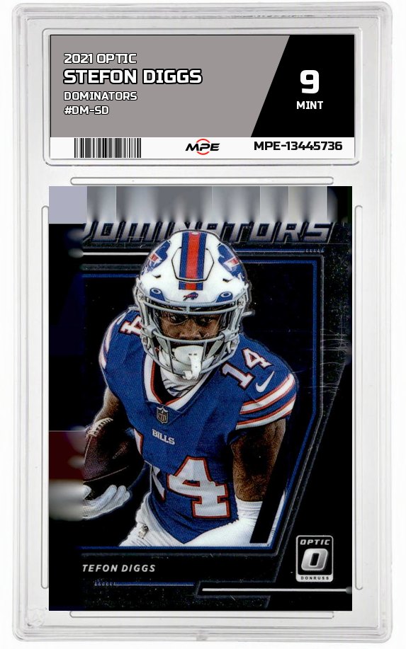 2021 OPTIC DOMINATORS #DM-SD STEFON DIGGS MPE 9 MINT — graded card auctioned from the MPE vault