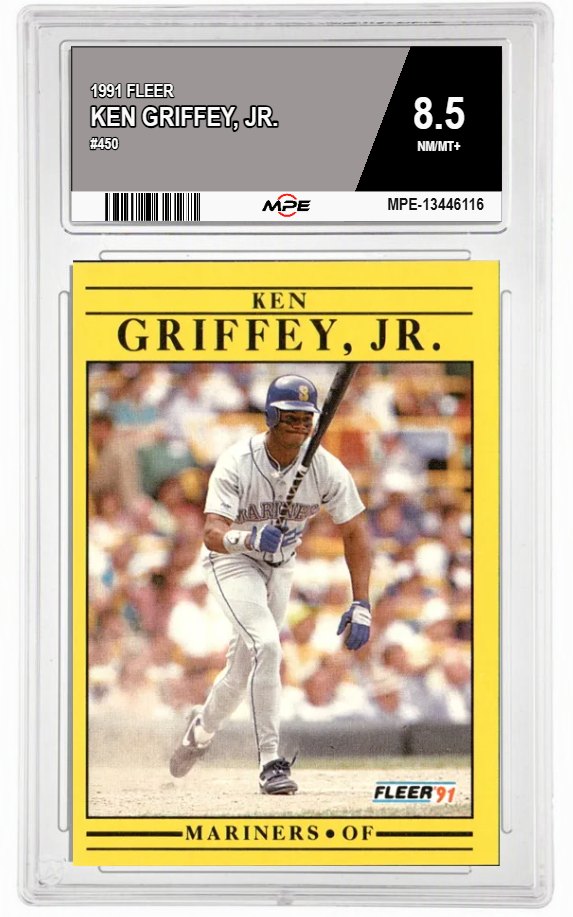 1991 FLEER #450 KEN GRIFFEY, JR. MPE 8.5 NM/MT+ — graded card auctioned from the MPE vault