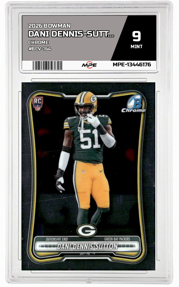2026 BOWMAN CHROME #BCV-164 DANI DENNIS-SUTTON MPE 9 MINT — graded card auctioned from the MPE vault