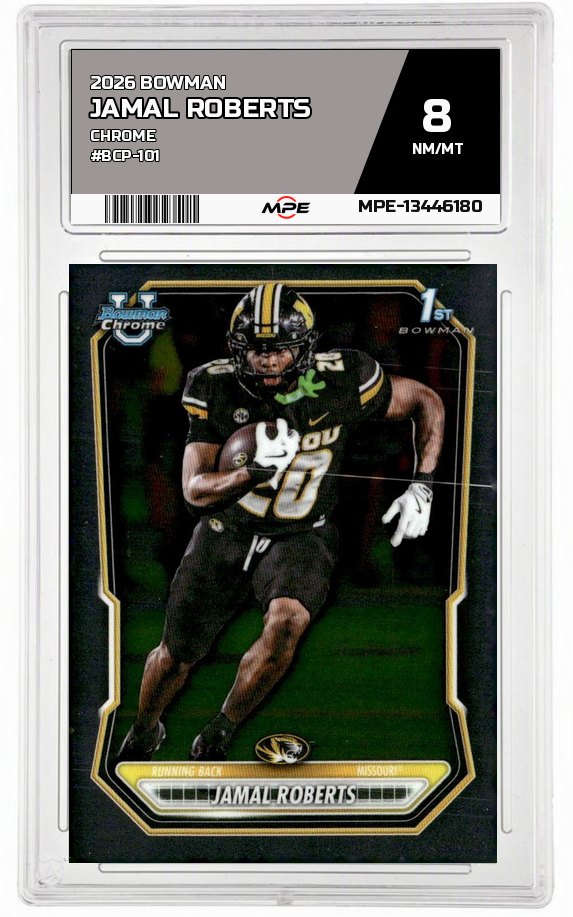2026 BOWMAN CHROME #BCP-101 JAMAL ROBERTS MPE 8 NM/MT — graded card auctioned from the MPE vault