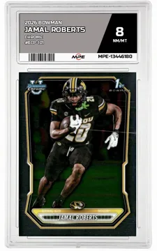 2026 BOWMAN CHROME #BCP-101 JAMAL ROBERTS MPE 8 NM/MT — graded card up for auction