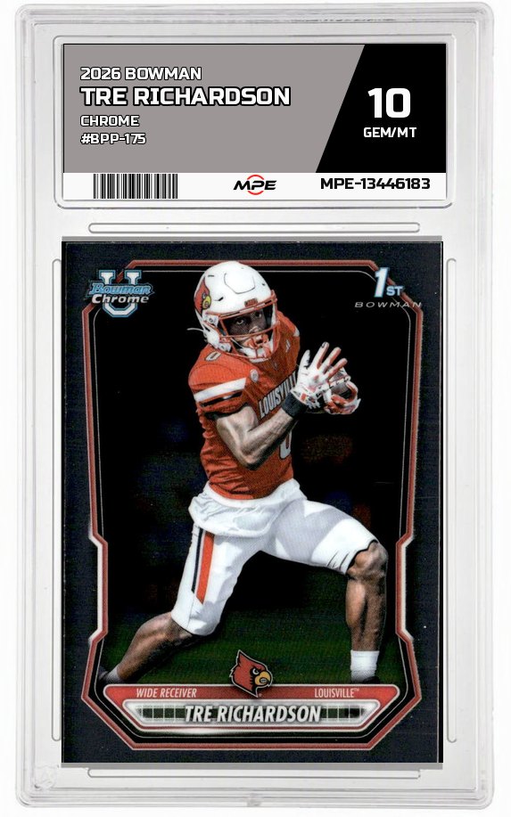 2026 BOWMAN CHROME #BPP-175 TRE RICHARDSON MPE 10 GEM/MT — graded card auctioned from the MPE vault