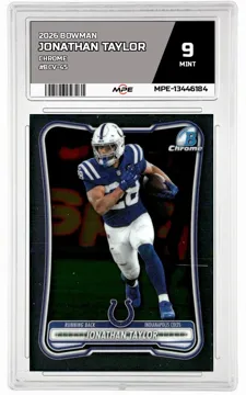 2026 BOWMAN CHROME #BCV-45 JONATHAN TAYLOR MPE 9 MINT — graded card up for auction