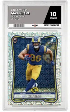 2026 BOWMAN CHROME-MOJO #BCV-160 MAX KLARE MPE 10 GEM/MT — graded card up for auction