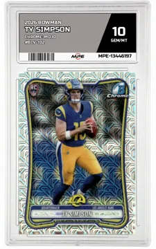 2026 BOWMAN CHROME-MOJO #BCV-102 TY SIMPSON MPE 10 GEM/MT — graded card up for auction