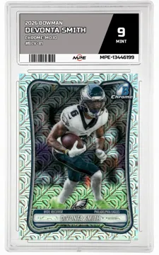 2026 BOWMAN CHROME-MOJO #BCV-81 DEVONTA SMITH MPE 9 MINT — graded card up for auction