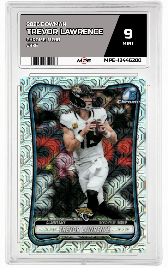 2026 BOWMAN CHROME-MOJO #336 TREVOR LAWRENCE MPE 9 MINT — graded card auctioned from the MPE vault