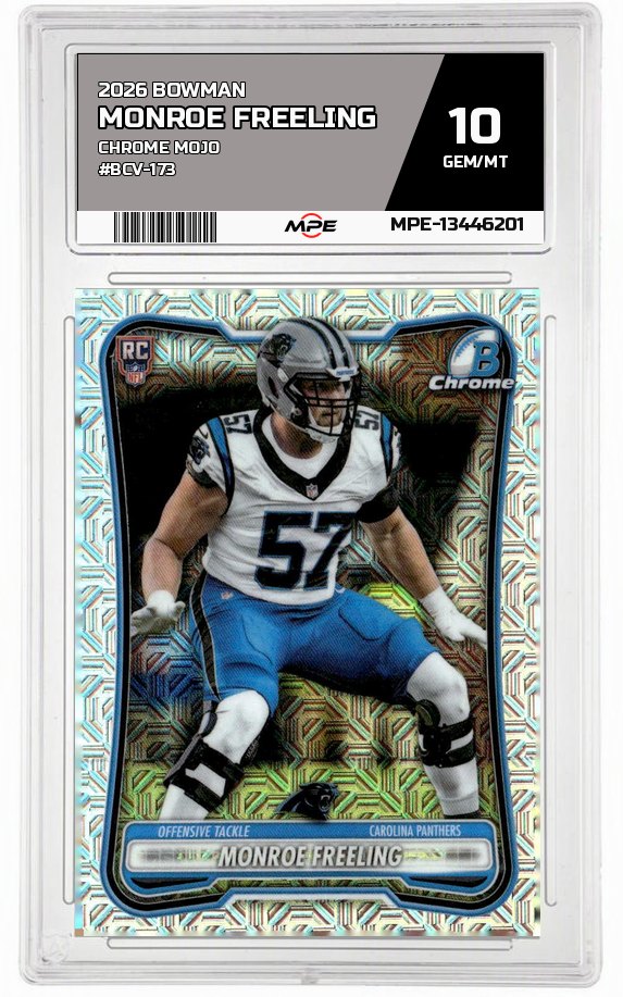 2026 BOWMAN CHROME MOJO #BCV-173 MONROE FREELING MPE 10 GEM/MT — graded card auctioned from the MPE vault