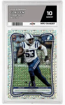 2026 BOWMAN CHROME-MOJO #BCV-184 CJ ALLEN MPE 10 GEM/MT — graded card up for auction