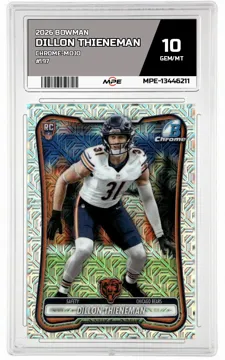 2026 BOWMAN CHROME-MOJO #197 DILLON THIENEMAN MPE 10 GEM/MT — graded card up for auction