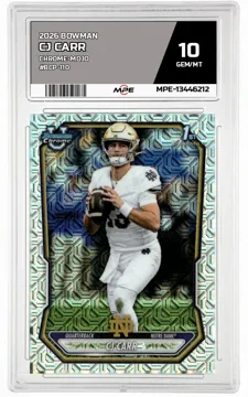 2026 BOWMAN CHROME-MOJO #BCP-110 CJ CARR MPE 10 GEM/MT — graded card up for auction