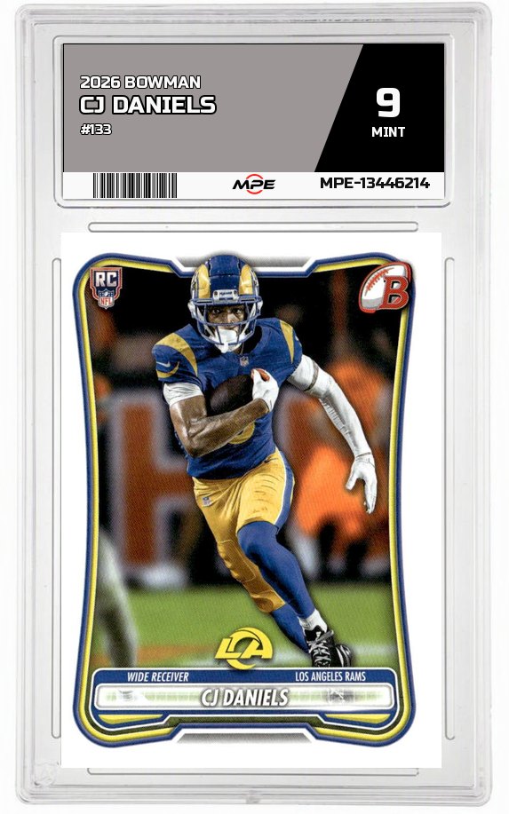 2026 BOWMAN #133 CJ DANIELS MPE 9 MINT — graded card auctioned from the MPE vault