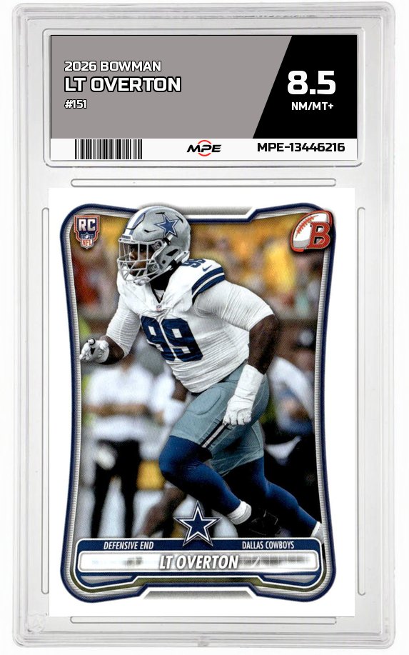 2026 BOWMAN #151 LT OVERTON MPE 8.5 NM/MT+ — graded card auctioned from the MPE vault